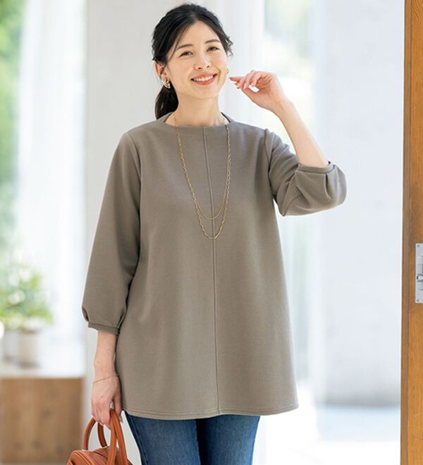 ルフラン（ルフラン）の「【４色組】程よくきちんと＊新感覚プルオーバー（カットソー）」｜詳細画像