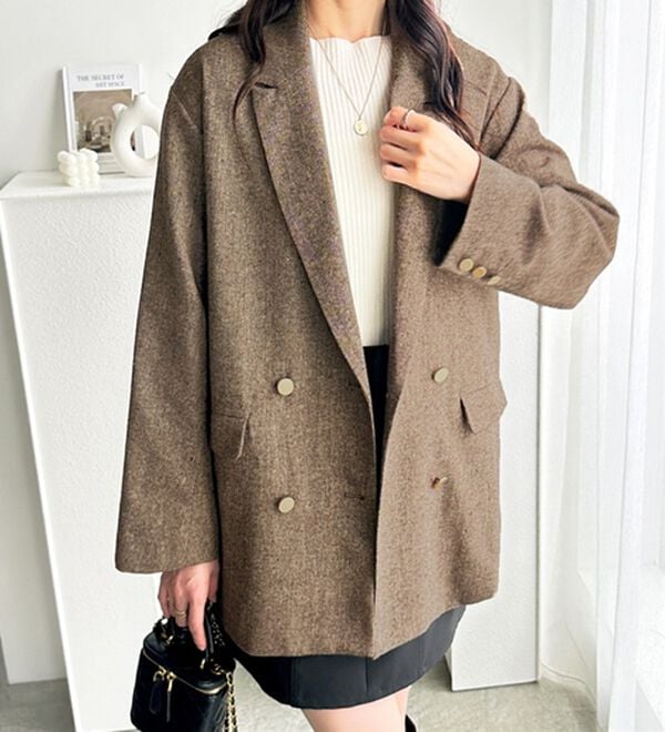 GeeRA（ジーラ）の「オーバーサイズダブルテーラードジャケット（テーラードジャケット）」｜詳細画像