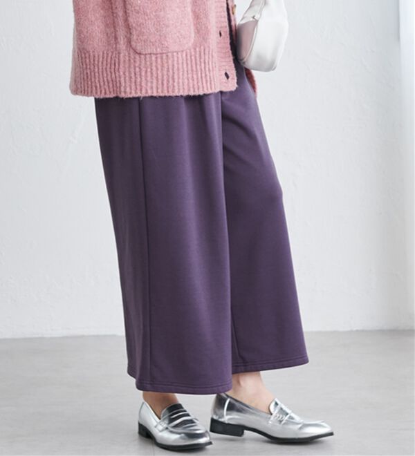 RANAN（ラナン）の「柔らかあったか！裏起毛ロングフレアガウチョパンツ（フルレングスパンツ）」｜詳細画像