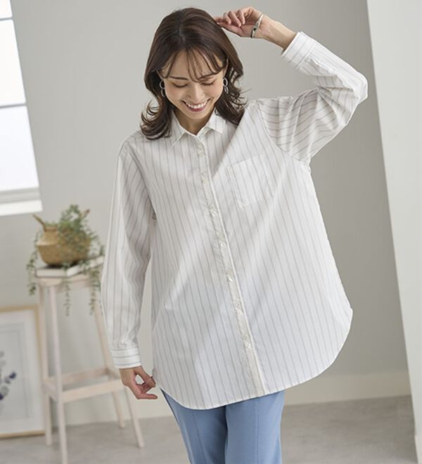 BELLUNA（ベルーナ）の「アイロンいらずの形態安定シャツ（シャツ）」｜詳細画像