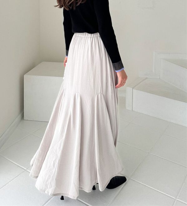 GeeRA（ジーラ）の「切替フレアーロングスカート（ロングスカート）」｜詳細画像