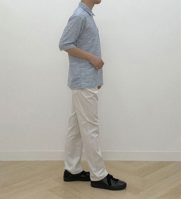 「柔らか素材の涼やかリラックスジップポロ（メンズポロシャツ）」｜詳細画像