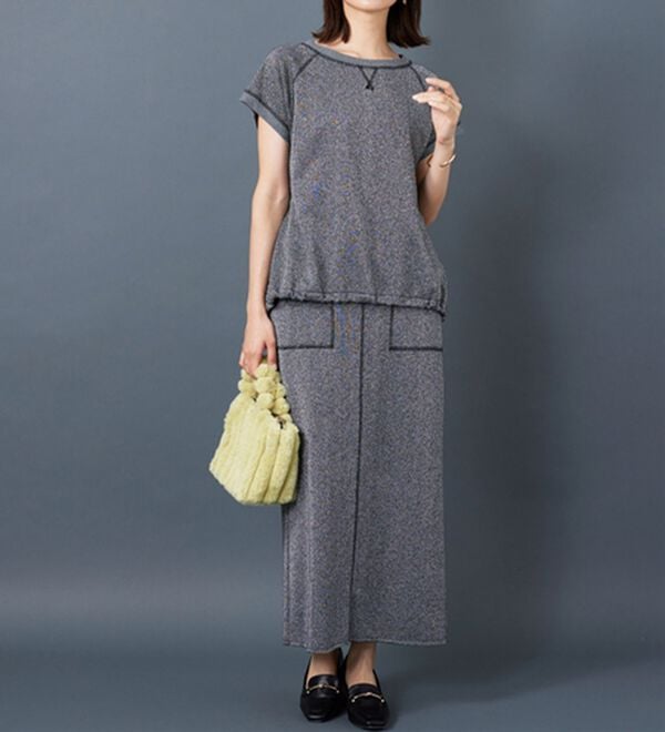 BELLUNA（ベルーナ）の「ラメ入り裏毛素材プルオーバー（カットソー）」｜詳細画像