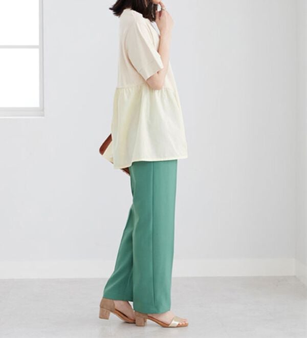 BELLUNA（ベルーナ）の「ギャザー切替デザイン細見えチュニック（チュニック）」｜詳細画像