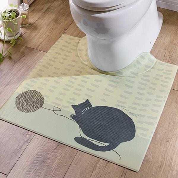 iellio（イエリオ）の「すき間にピタッ！ふけるＰＶＣトイレマット（トイレマット）」｜シピ