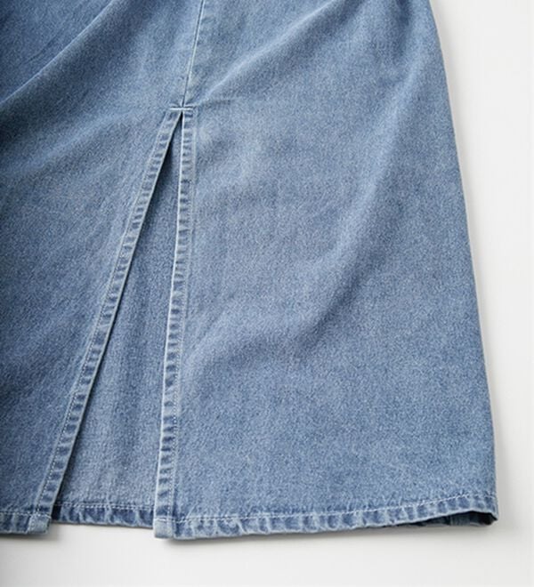 RANAN（ラナン）の「デニムペプラムキャミワンピース（ロングワンピース）」｜詳細画像