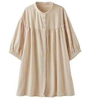 BELLUNA（ベルーナ）の「風が通り抜けるダブルガーゼチュニック（チュニック）」｜オフベージュ