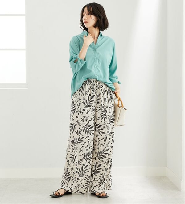 BELLUNA（ベルーナ）の「【吸水速乾】イージーケア！袖リボンシャツチュニック（チュニック）」｜詳細画像