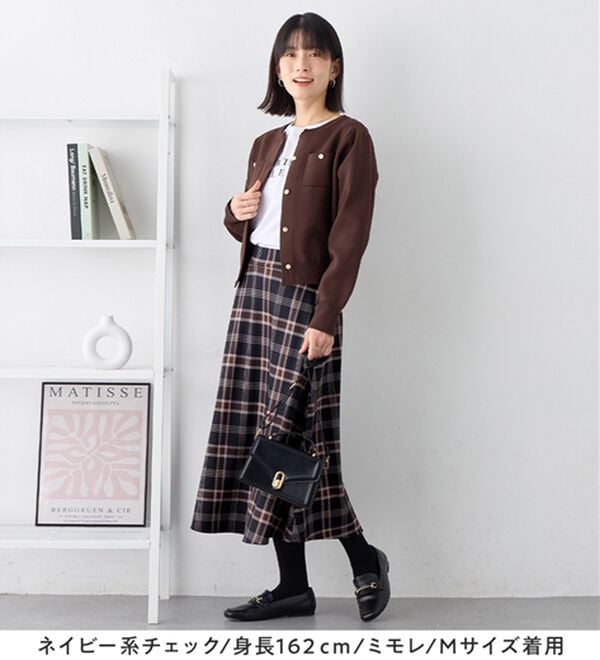 Viola e Viola（ヴィオラ エ ヴィオラ）の「【蓄熱保温】裏ファーフレアースカート（選べる！２丈）（ロングスカート）」｜詳細画像