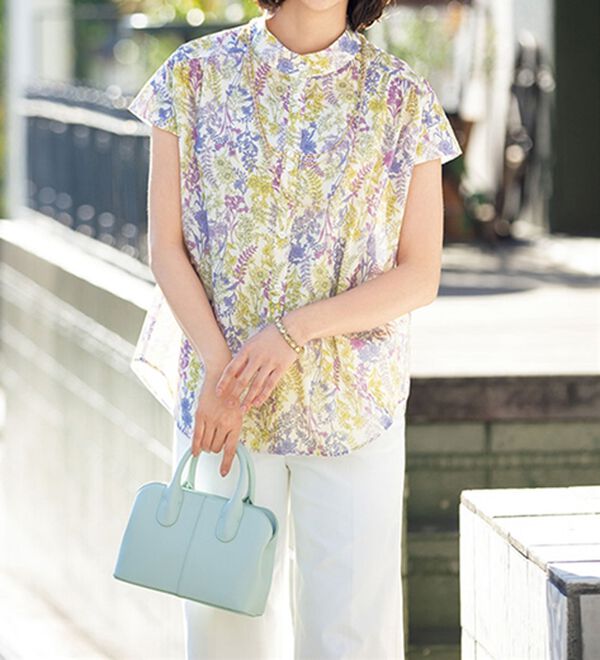 ルフラン（ルフラン）の「小花柄ハイネックブラウス（ブラウス）」｜詳細画像