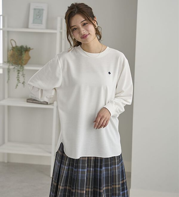 BELLUNA（ベルーナ）の「【ＰＯＬＯ　ＢＣＳ】ミニ裏毛素材デザイントップス（カットソー）」｜詳細画像