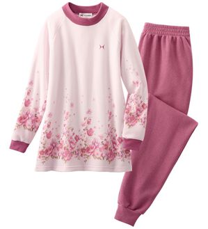 LAVIENNE（ラヴィエンヌ）の「＜ＨＡＮＡＥ　ＭＯＲＩ＞上品スウェットパジャマ（パジャマ・ルームウェア）」｜ピンク