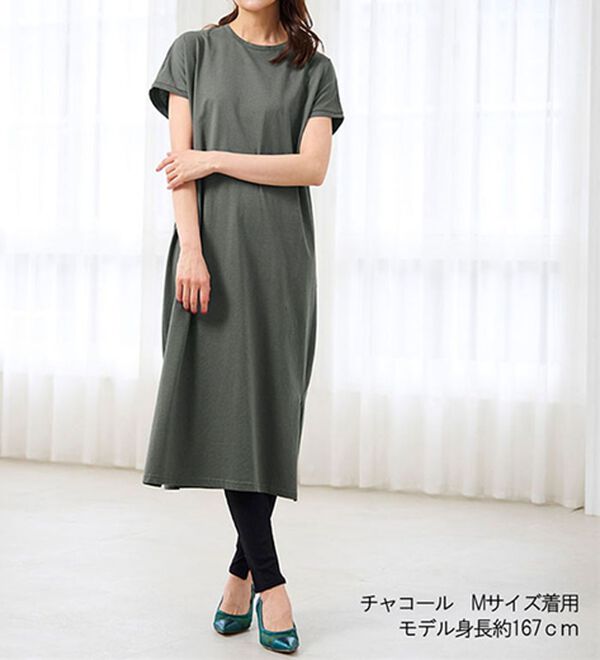 RANAN（ラナン）の「【レギンス付】＜ＢＣ＞綿１００％ひんやりワンピース（その他ワンピース）」｜詳細画像