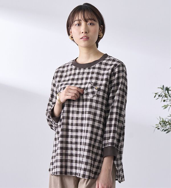 BELLUNA（ベルーナ）の「スラブ素材リブ使いブラウス（ブラウス）」｜詳細画像