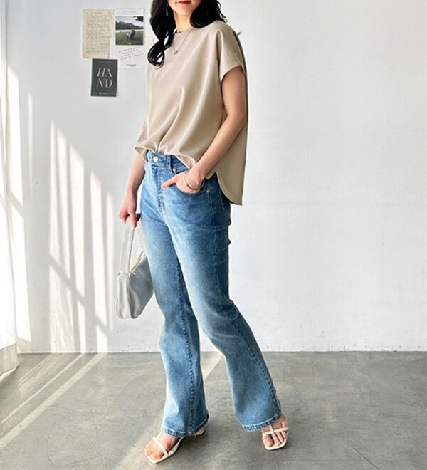 GeeRA（ジーラ）の「前後２ＷＡＹハーフジップＴブラウス（ブラウス）」｜詳細画像