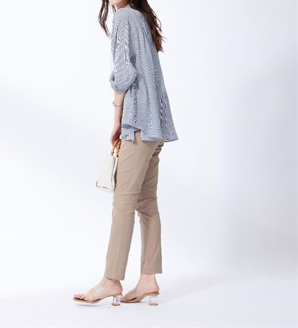 BELLUNA（ベルーナ）の「スラブ素材ギャザーデザインブラウス（ブラウス）」｜詳細画像