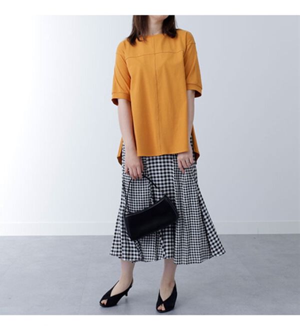 BELLUNA（ベルーナ）の「レーヨンプリント切替デザインスカート（ロングスカート）」｜詳細画像