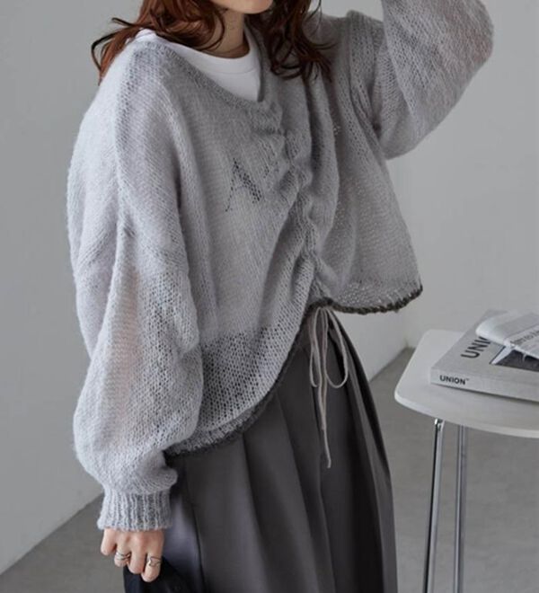 RANAN（ラナン）の「モヘアライク２ＷＡＹギャザーニット（ニット・セーター）」｜詳細画像