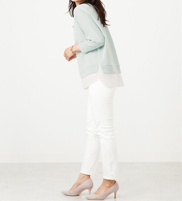 BELLUNA（ベルーナ）の「ラメ調レイヤード風プルオーバー（カットソー）」｜詳細画像