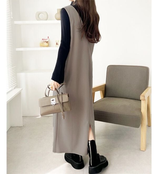 GeeRA（ジーラ）の「楽ちん！ストレッチ前後２ＷＡＹジャンパースカート（ジャンパースカート）」｜詳細画像