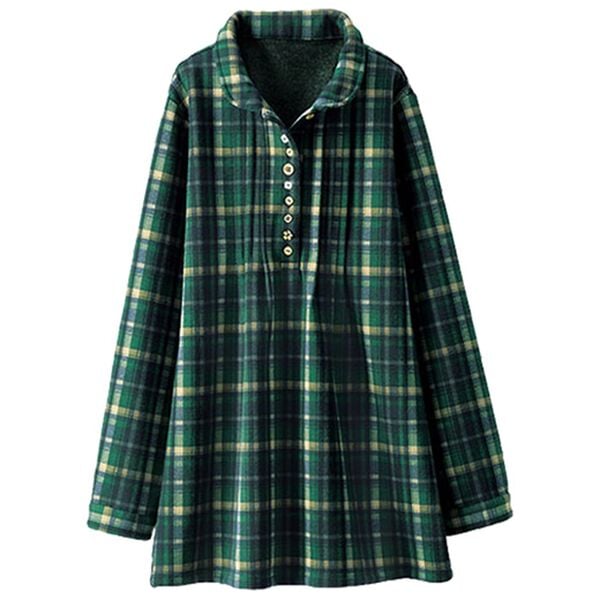 BELLUNA（ベルーナ）の「パチパチしにくい！裏ファー素材オーバーブラウス（ブラウス）」｜詳細画像