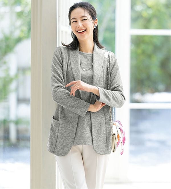 ルフラン（ルフラン）の「軽やかな着心地！メランジ調アンサンブル（アンサンブル）」｜詳細画像