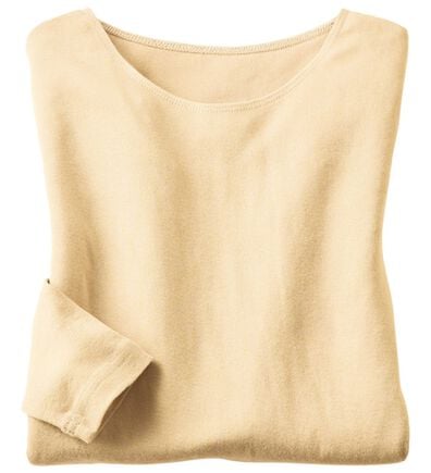 「綿１００％のび～るクルーネック（肌着・インナーウェア）」