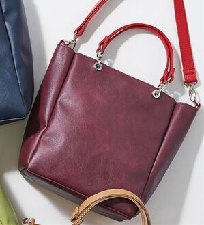 BELLUNA（ベルーナ）の「軽量配色２ＷＡＹミニショルダー（ハンドバッグ）」｜ワイン