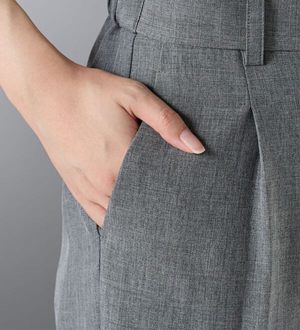 BELLUNA（ベルーナ）の「＜楽スタフィット＞セミワイドパンツ（フルレングスパンツ）」｜詳細画像