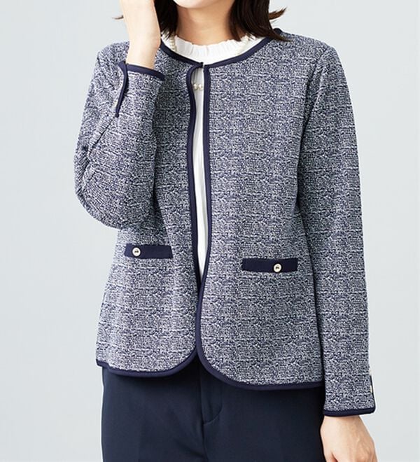 BELLUNA（ベルーナ）の「＜セレモニースタイル＞ポケット付ツイード調ジャケット（その他ジャケット）」｜詳細画像