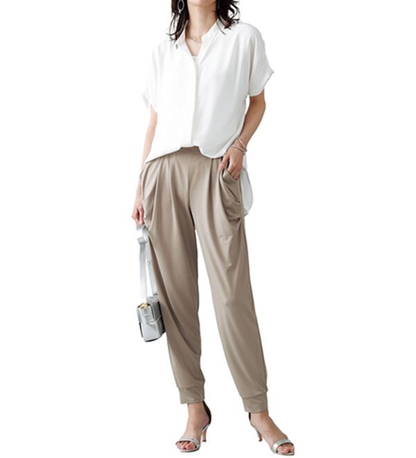 LAVIENNE（ラヴィエンヌ）の「ドレープカットソーパンツ（その他パンツ）」｜詳細画像