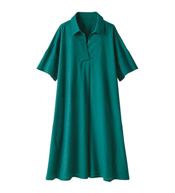 BELLUNA（ベルーナ）の「機能付リネン混スキッパーワンピース（カットソーワンピース）」｜詳細画像