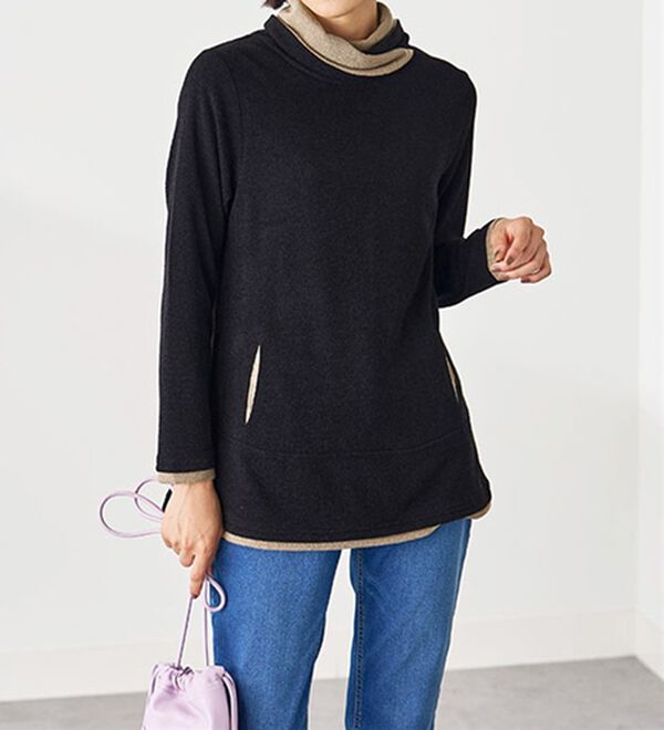 BELLUNA（ベルーナ）の「衿デザイン配色チュニック（チュニック）」｜詳細画像