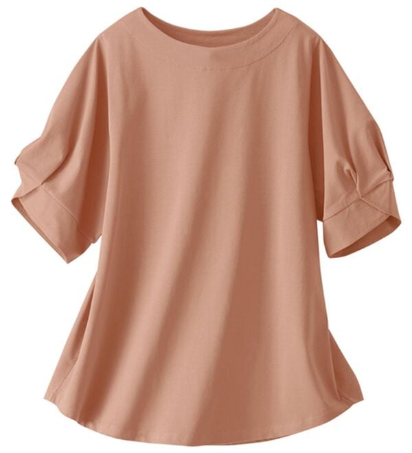 BELLUNA（ベルーナ）の「《ＨｕｇＲｅａｍコットンＣｏｏｌ》ひんやり袖タックプルオーバー（カットソー）」｜詳細画像