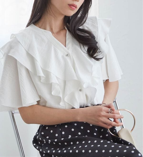 RANAN（ラナン）の「ラッフルフリルブラウス（ブラウス）」｜詳細画像