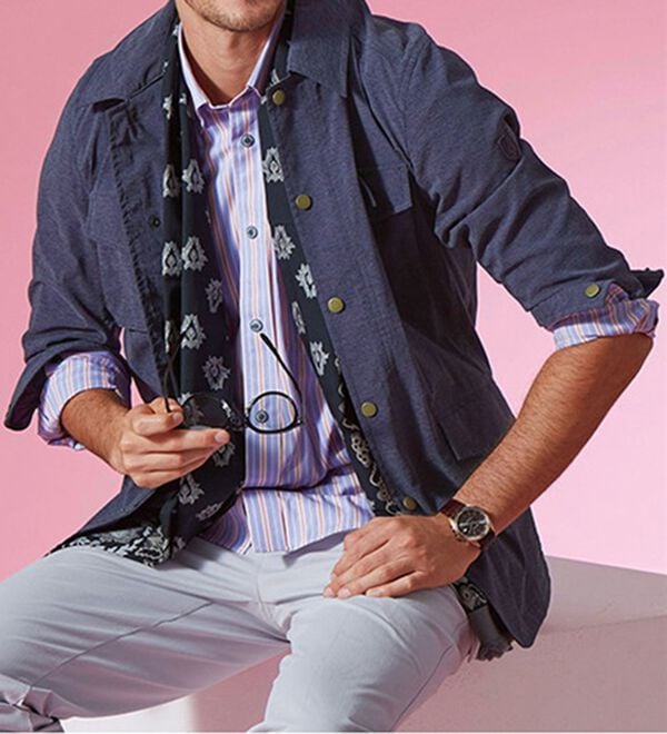 「＜コムルヴァン・オム＞ミリタリーライトジャケット（メンズジャケット）」｜詳細画像