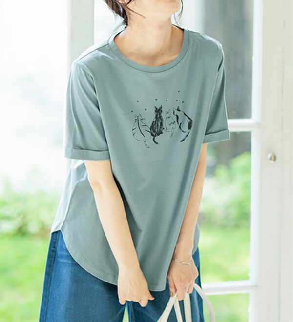 BELLUNA（ベルーナ）の「ヒンヤリ！着映えプリントプルオーバー（カットソー）」｜詳細画像