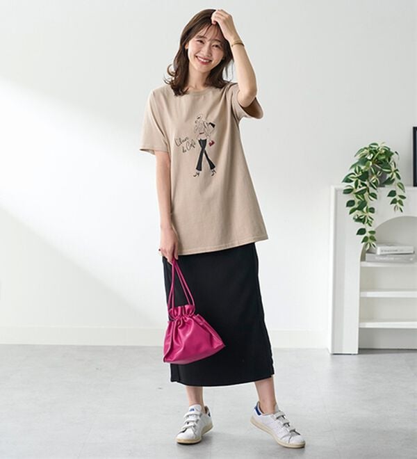 BELLUNA（ベルーナ）の「ひんやリッチコットン大人のおしゃれプリントチュニック（チュニック）」｜詳細画像