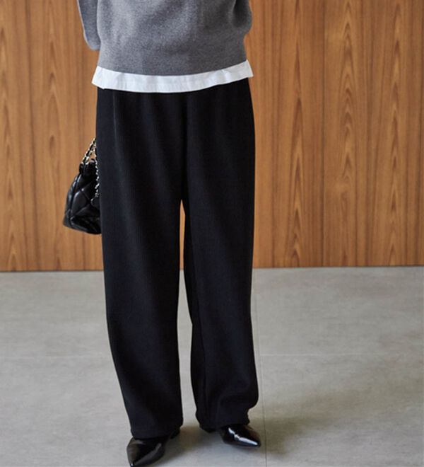 あったか裏ベロアニットコールワイドパンツ - ベルーナ【公式】