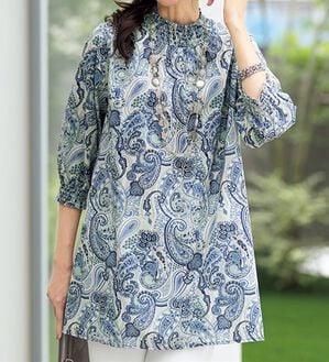 選べる！上品に着映える綿100％チュニック - ベルーナ【公式】