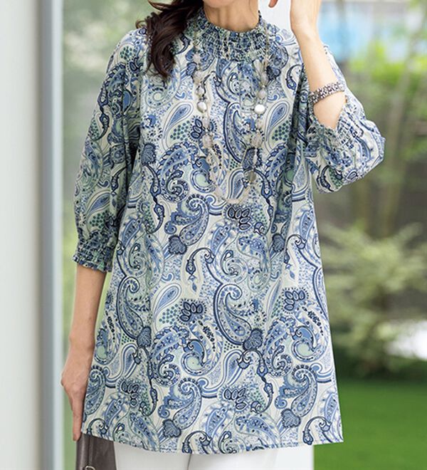 選べる！上品に着映える綿100％チュニック - ベルーナ【公式】