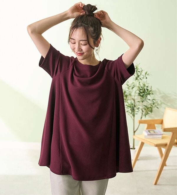 ひんやり！ポコポコエンボス素材－3kg見えチュニック - ベルーナ