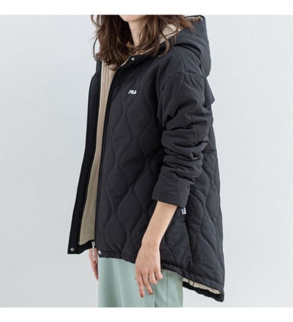 RANAN（ラナン）の「＜ＦＩＬＡ＞裏ボアフリースキルトコート（ハーフコート）」｜詳細画像