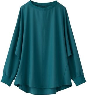 BELLUNA（ベルーナ）の「きれい見えドルマンプルオーバー（カットソー）」｜ターコイズ