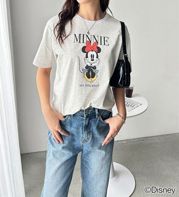 GeeRA（ジーラ）の「【Disney/ディズニー】別注/Mickey Mouse＆Minnie Mouse/ヴィンテージプリントTシャツ（カットソー）」｜詳細画像