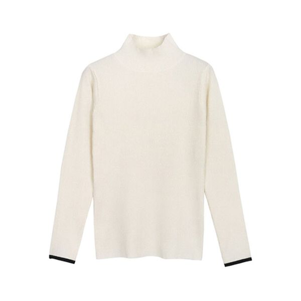 Pierrot（ピエロ）の「【選べるネック】配色リブニット（ニット・セーター）」｜詳細画像