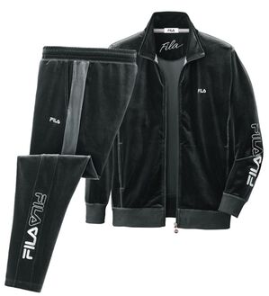 「＜フィラ＞大人の艶！ベロアアクティブスーツ（メンズスポーツウェア（トップス））」｜グレー