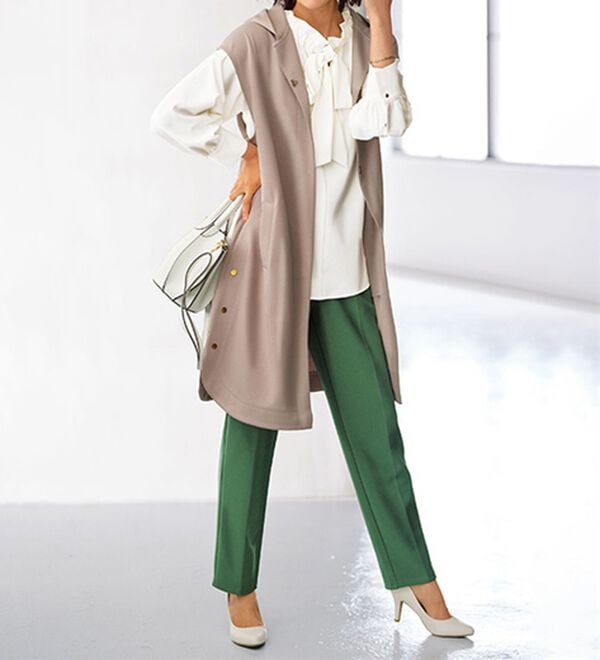 BELLUNA（ベルーナ）の「着脱楽々！フリル衿ボウタイブラウス（ブラウス）」｜詳細画像