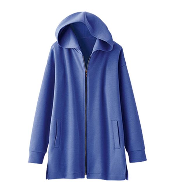 BELLUNA（ベルーナ）の「フードデザインとろみ素材ジップアップパーカー（パーカー）」｜詳細画像