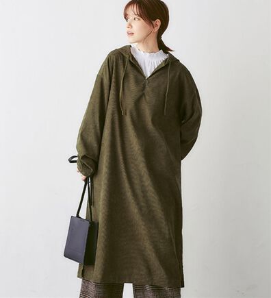 Viola e Viola（ヴィオラ エ ヴィオラ）の「細コーデュロイパーカーワンピース（その他ワンピース）」